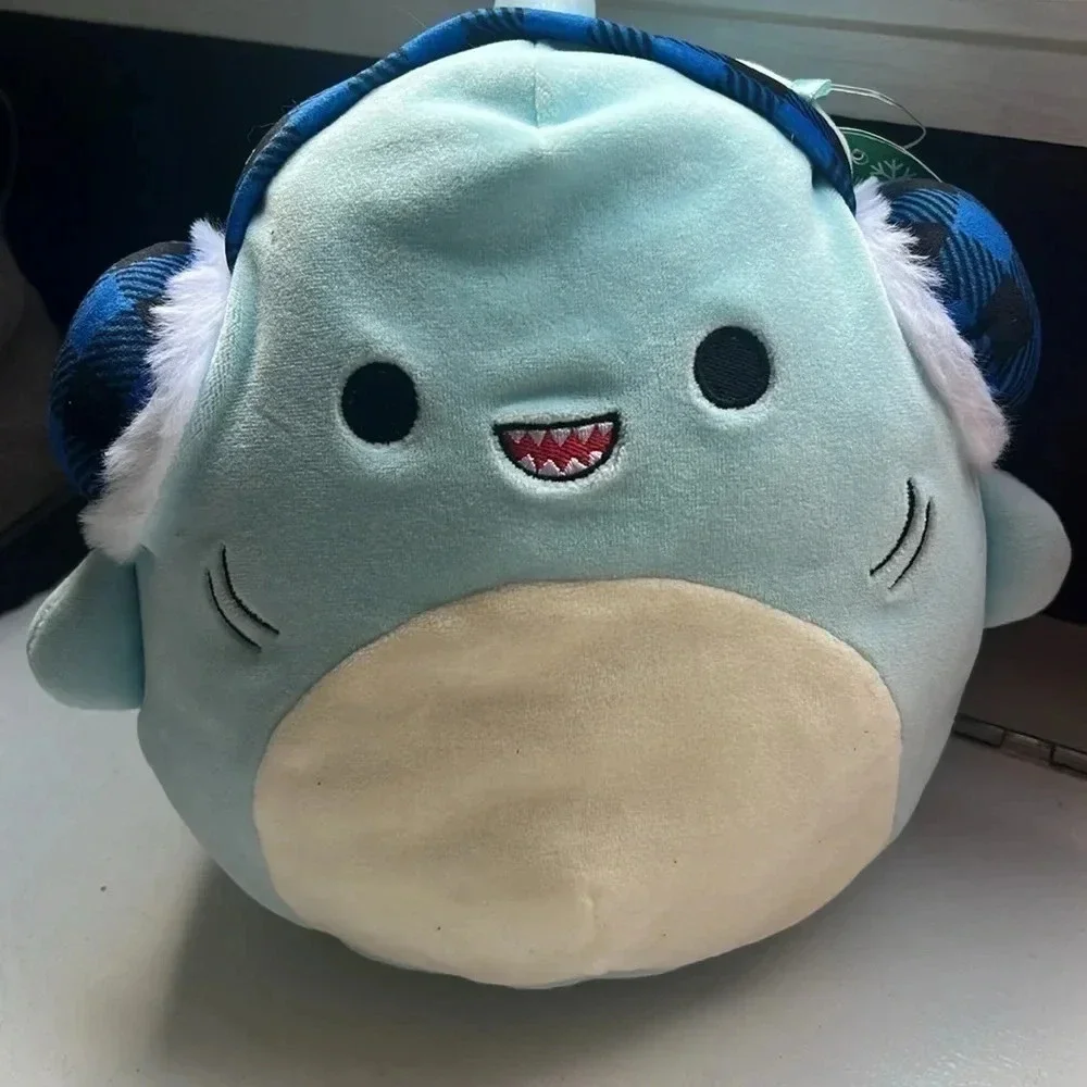 Squishmallow 8" Sharon The Earmuffs Blue Shark 6” Pink Pork Chop NWT - Picture 3 of 5